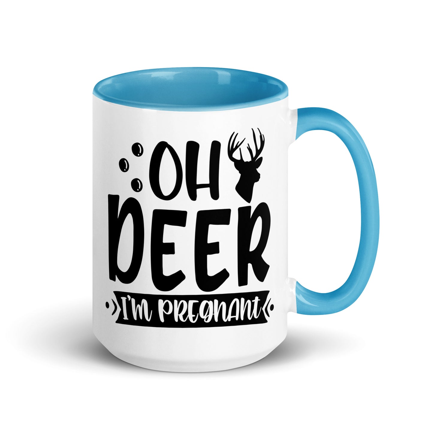 Oh Deer I'm Pregnant Mug with Color Inside