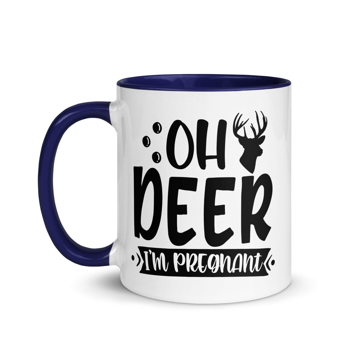 Oh Deer I'm Pregnant Mug with Color Inside