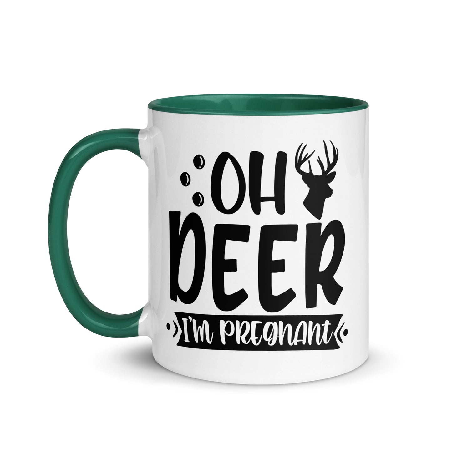 Oh Deer I'm Pregnant Mug with Color Inside