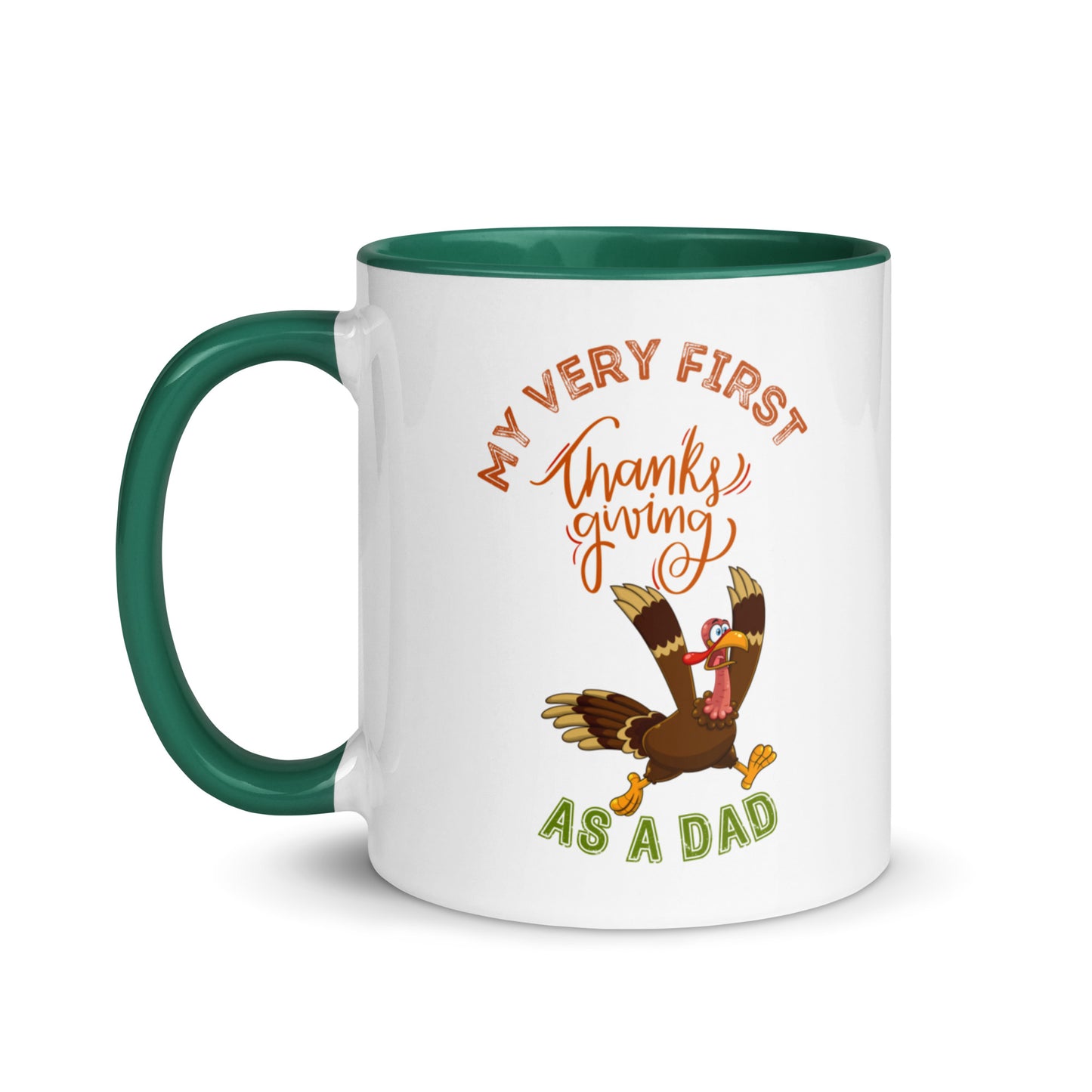 My Very First Thanksgiving as a Dad Mug with Color Inside