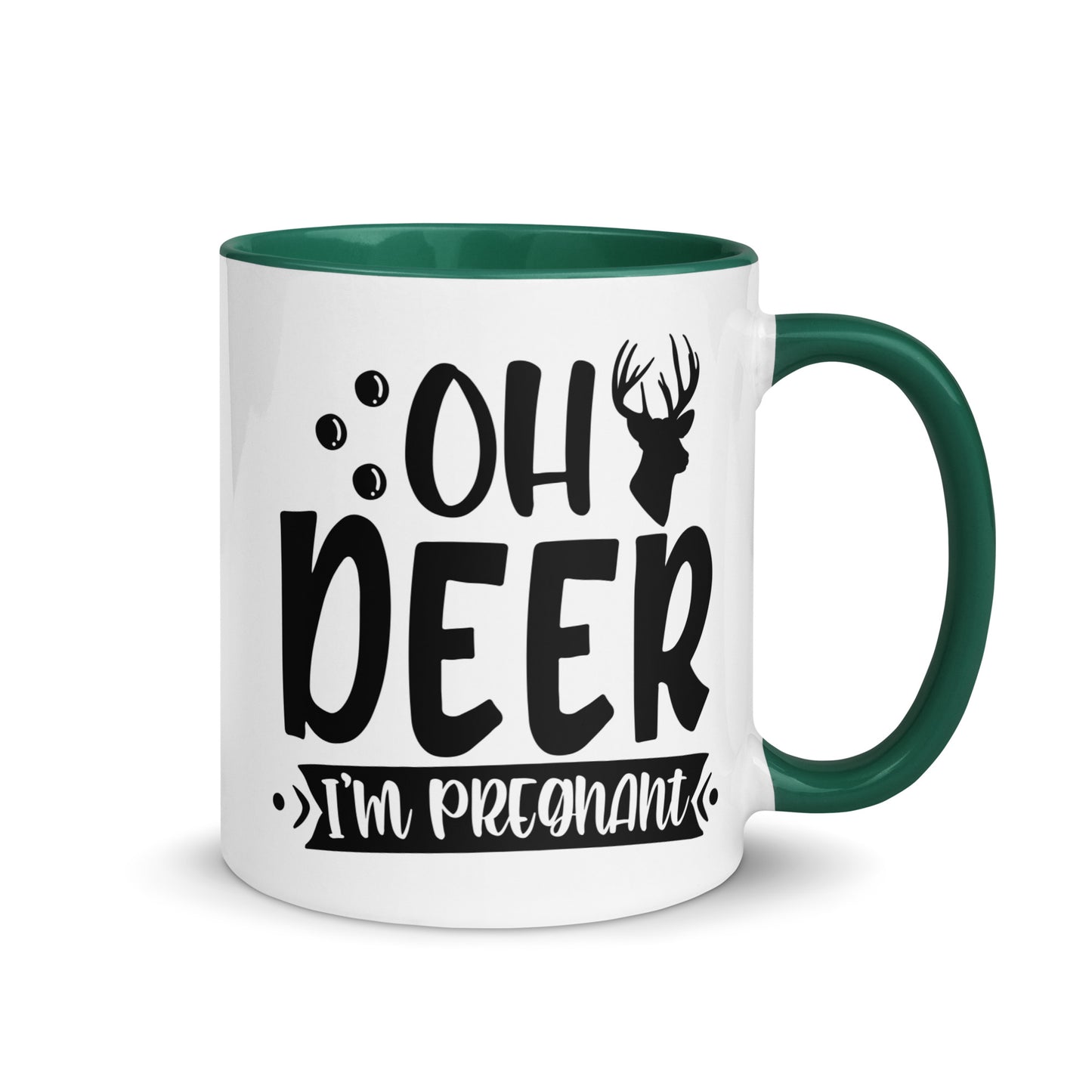 Oh Deer I'm Pregnant Mug with Color Inside