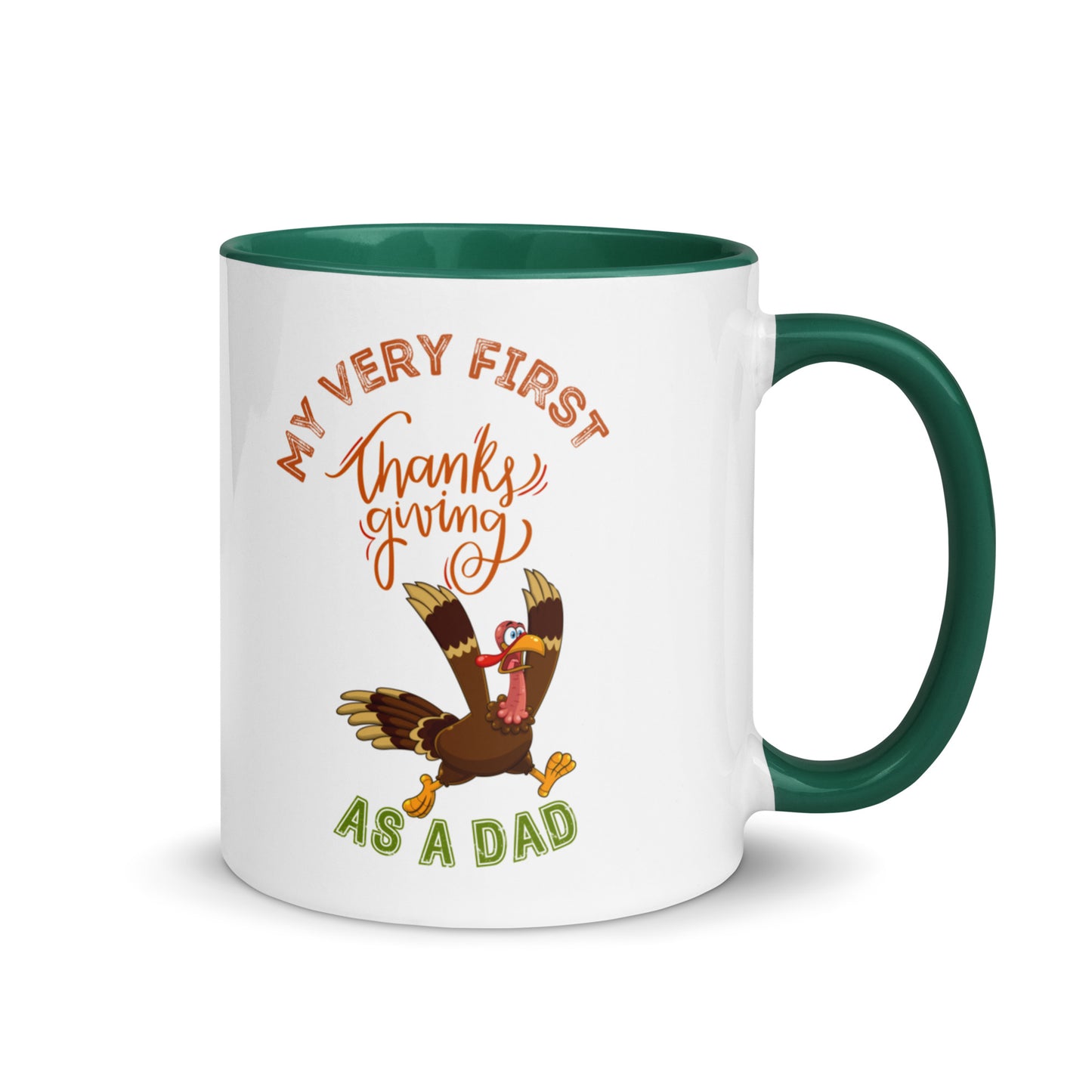 My Very First Thanksgiving as a Dad Mug with Color Inside