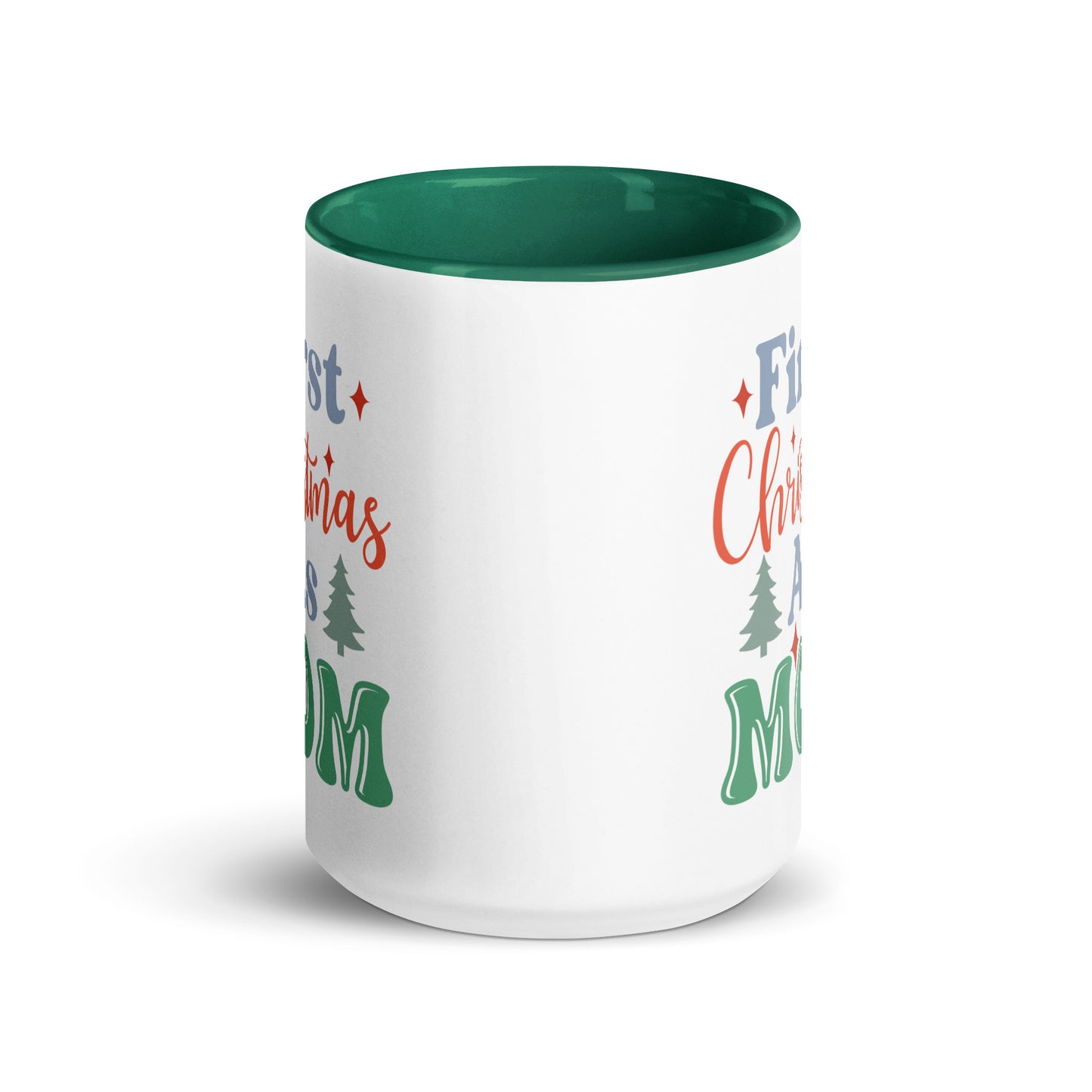 First Christmas As Mom Mug with Color Inside