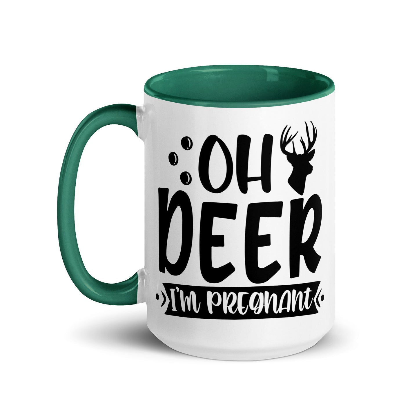 Oh Deer I'm Pregnant Mug with Color Inside