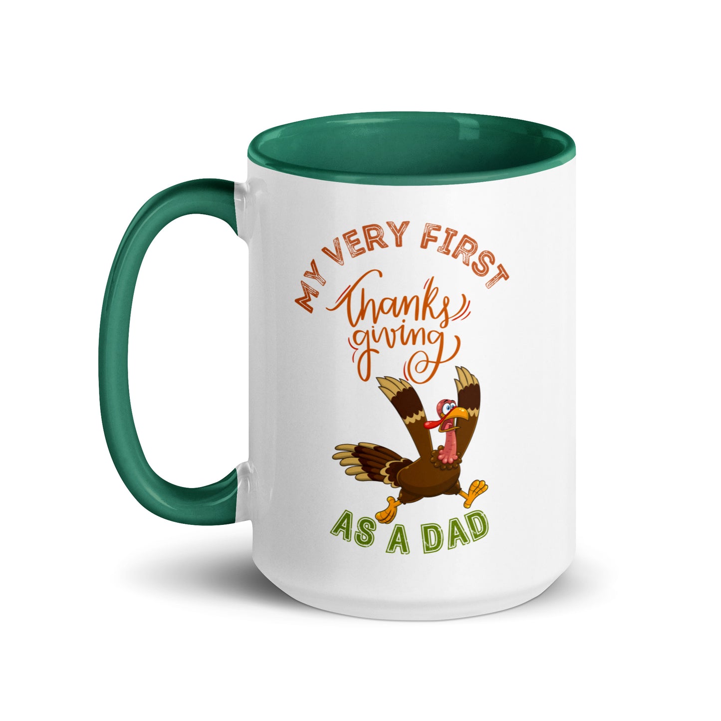 My Very First Thanksgiving as a Dad Mug with Color Inside