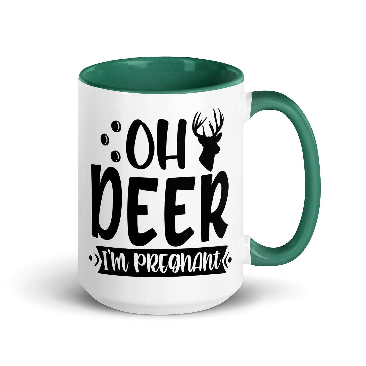 Oh Deer I'm Pregnant Mug with Color Inside