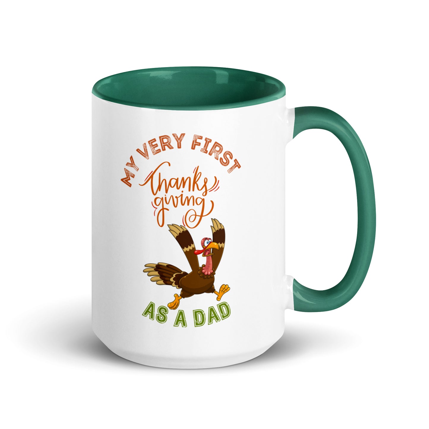 My Very First Thanksgiving as a Dad Mug with Color Inside