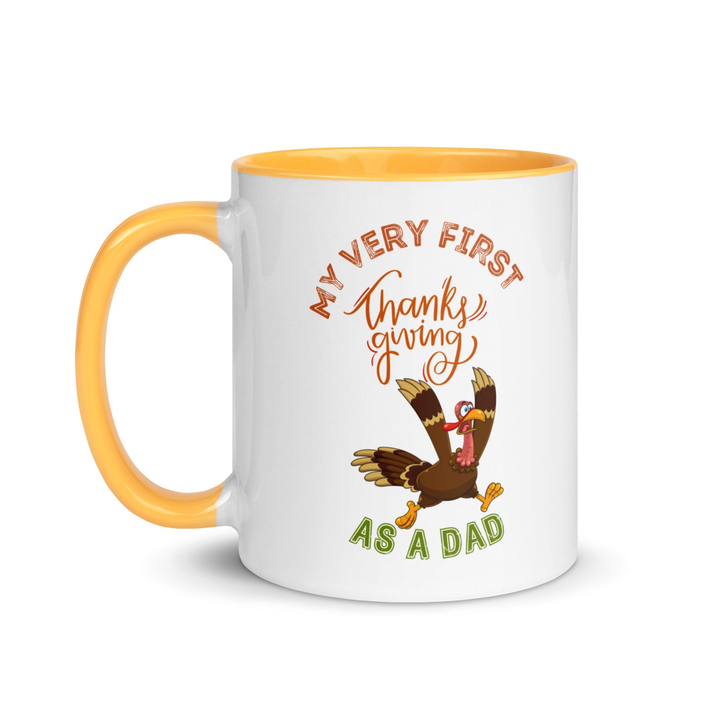 My Very First Thanksgiving as a Dad Mug with Color Inside