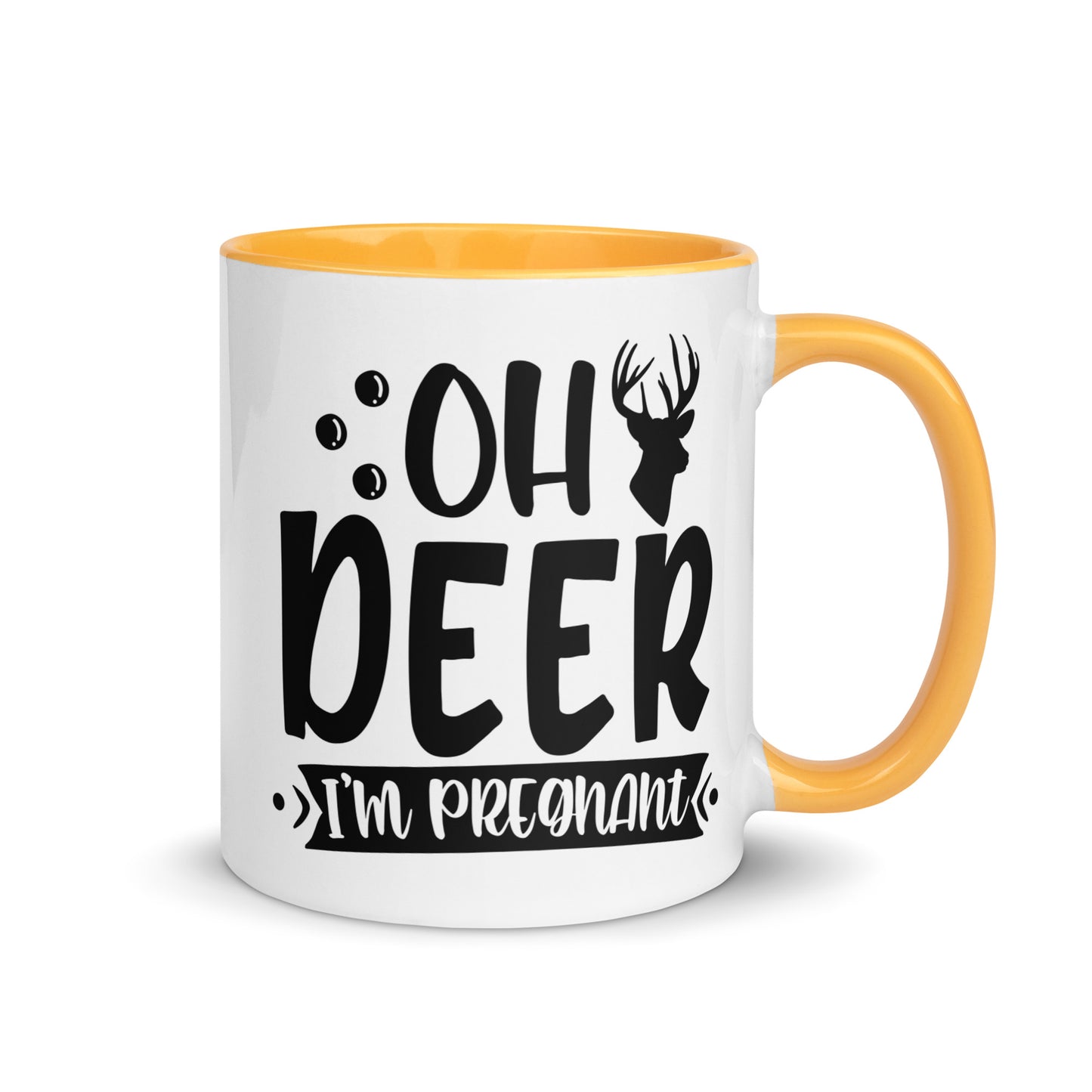 Oh Deer I'm Pregnant Mug with Color Inside