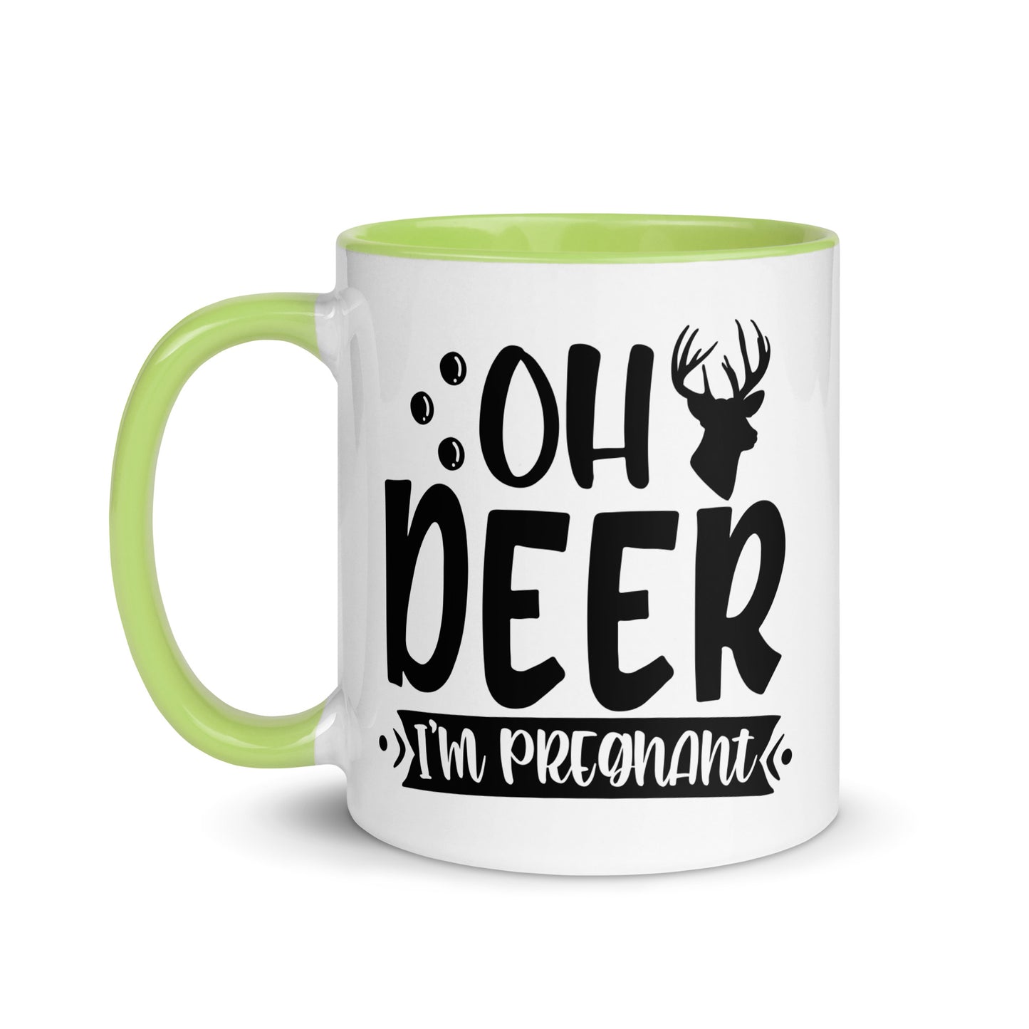 Oh Deer I'm Pregnant Mug with Color Inside