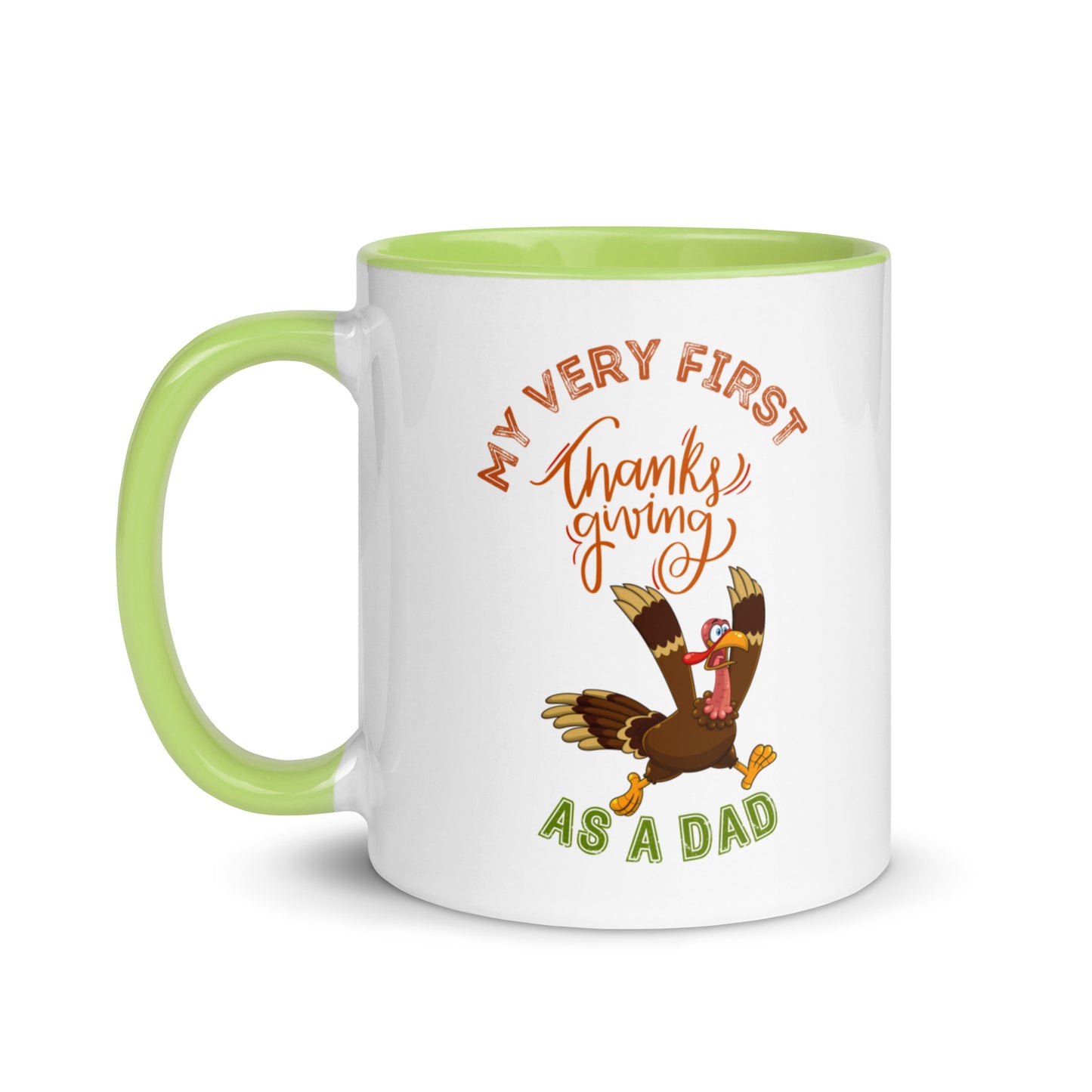 My Very First Thanksgiving as a Dad Mug with Color Inside