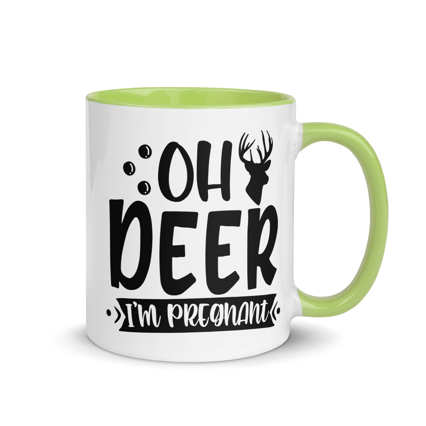 Oh Deer I'm Pregnant Mug with Color Inside