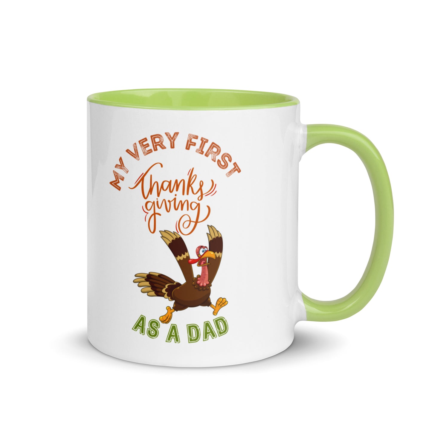 My Very First Thanksgiving as a Dad Mug with Color Inside