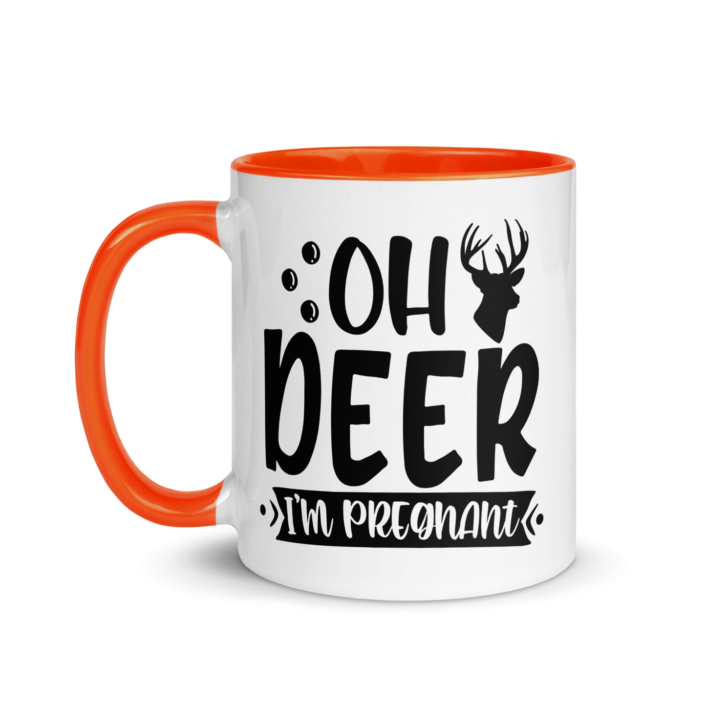 Oh Deer I'm Pregnant Mug with Color Inside