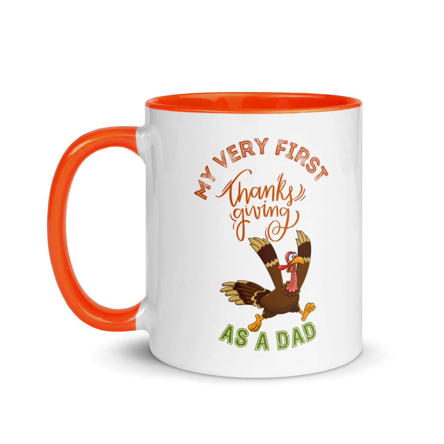 My Very First Thanksgiving as a Dad Mug with Color Inside