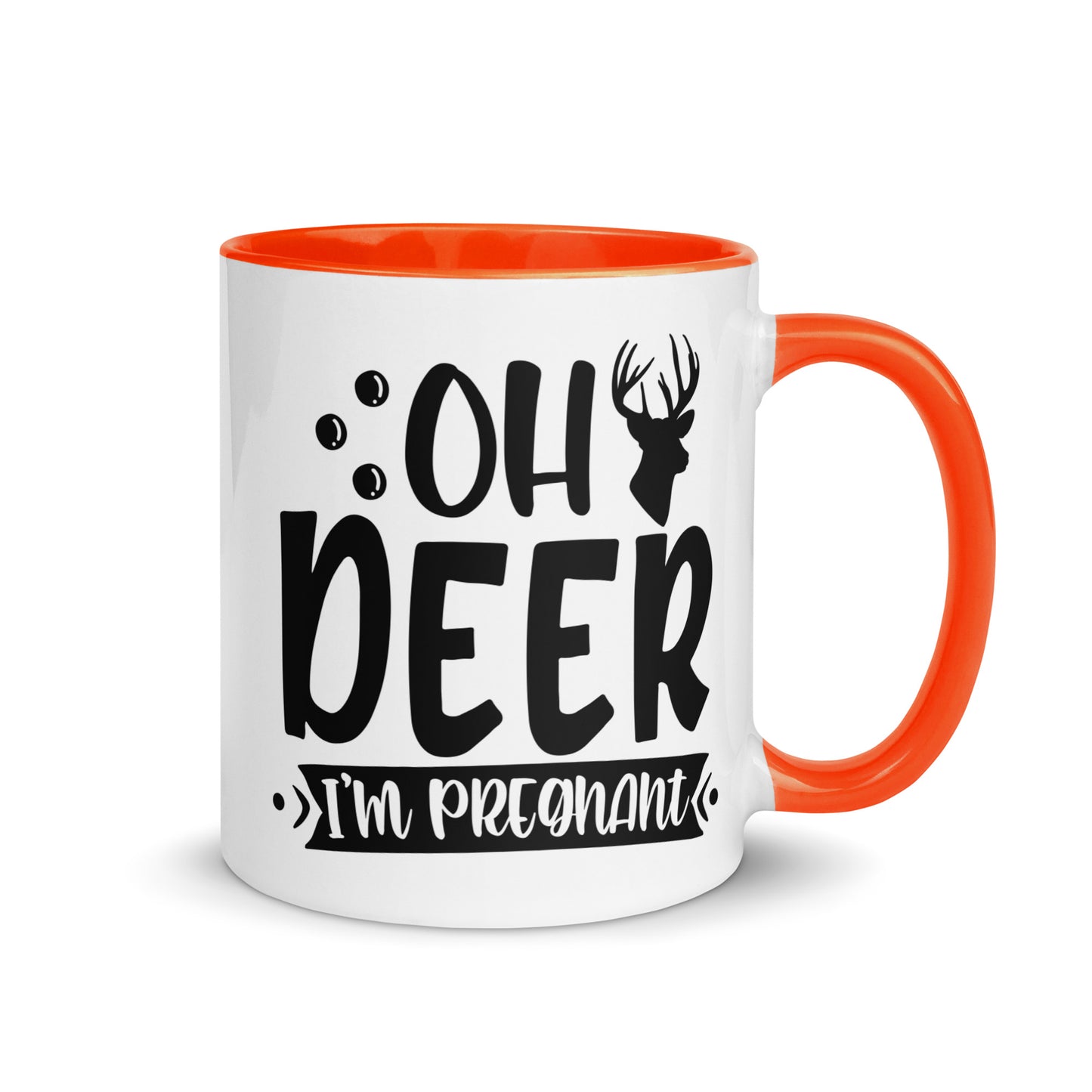 Oh Deer I'm Pregnant Mug with Color Inside