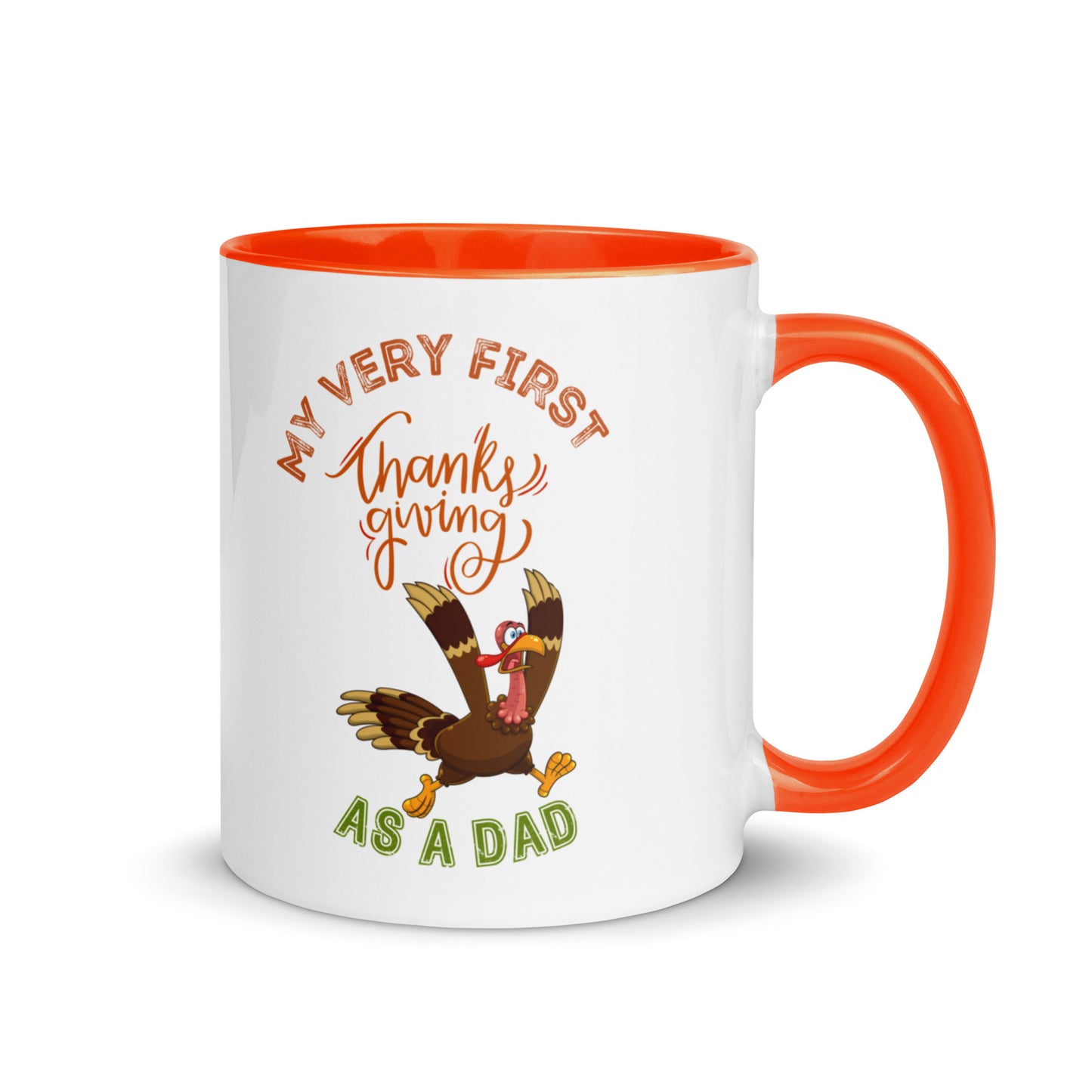 My Very First Thanksgiving as a Dad Mug with Color Inside