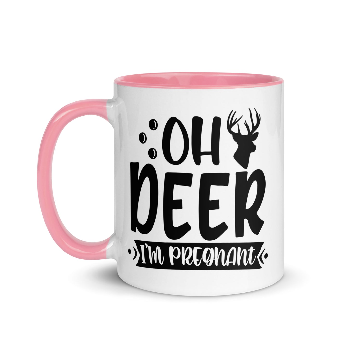 Oh Deer I'm Pregnant Mug with Color Inside