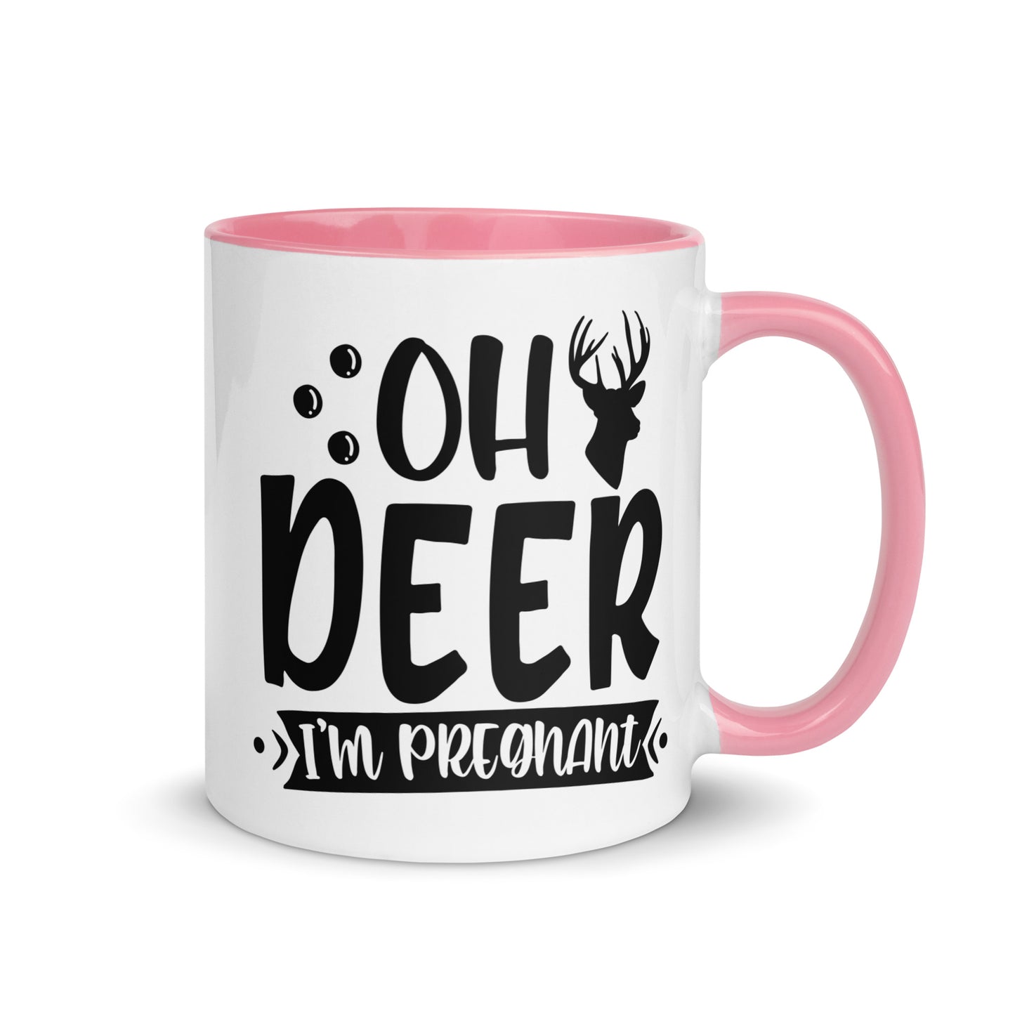 Oh Deer I'm Pregnant Mug with Color Inside