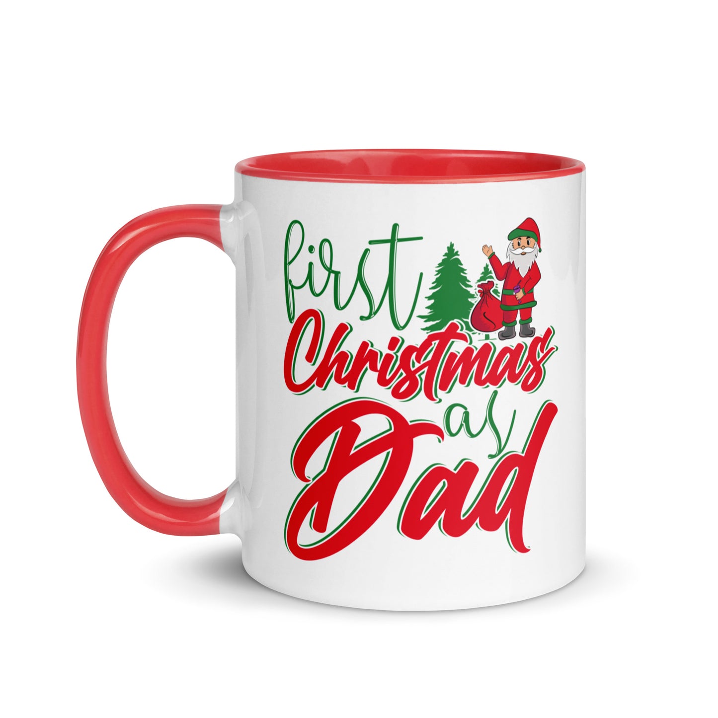 First Christmas As Dad Mug with Color Inside