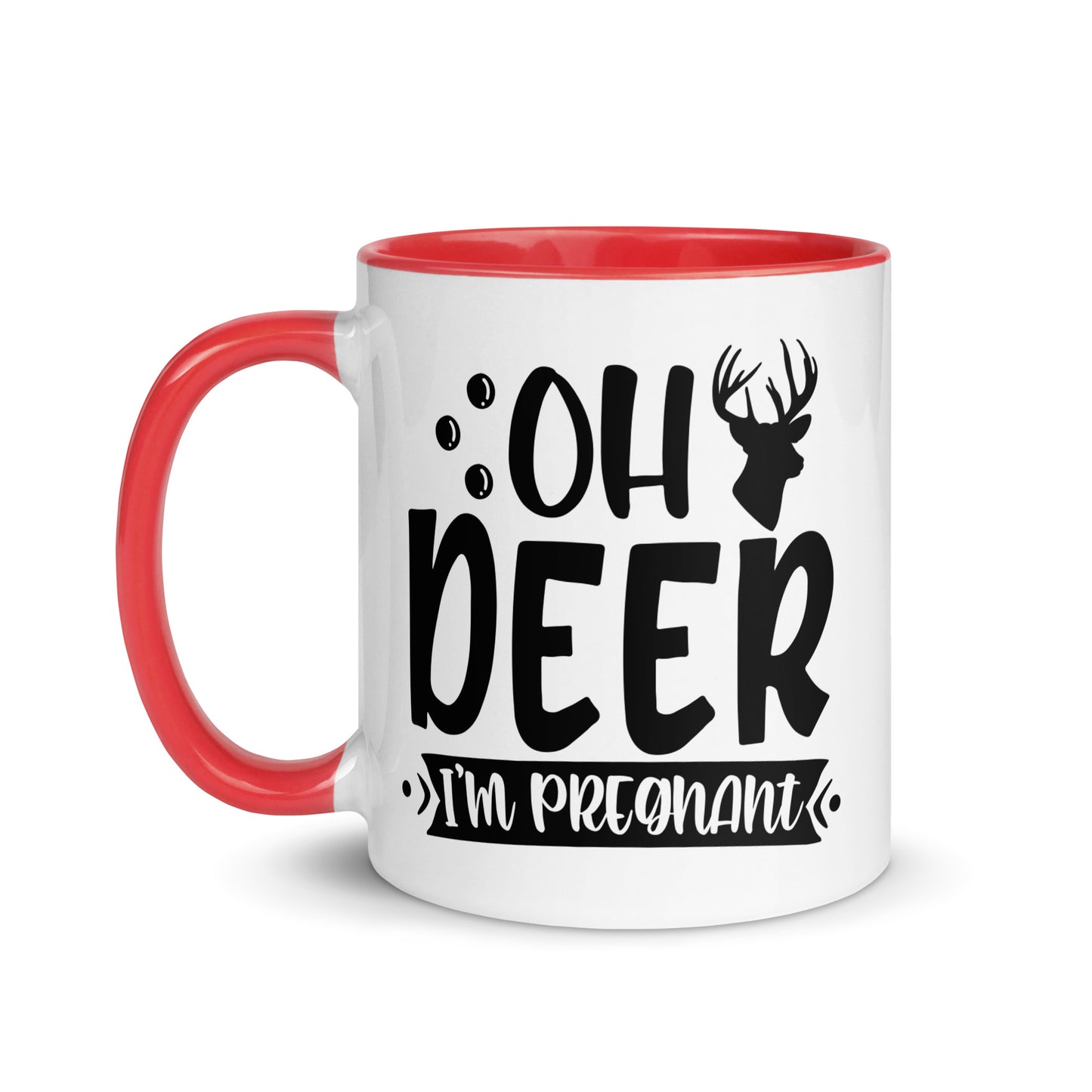 Oh Deer I'm Pregnant Mug with Color Inside