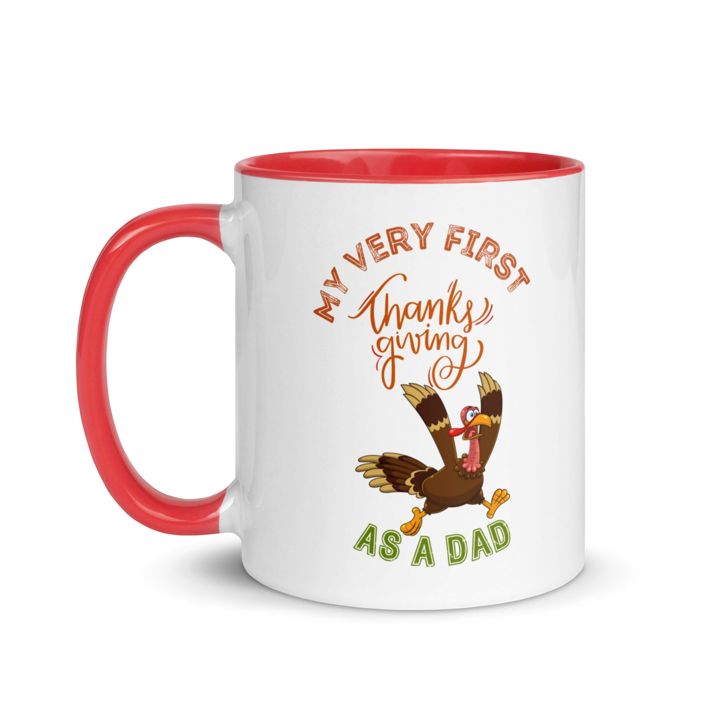 My Very First Thanksgiving as a Dad Mug with Color Inside