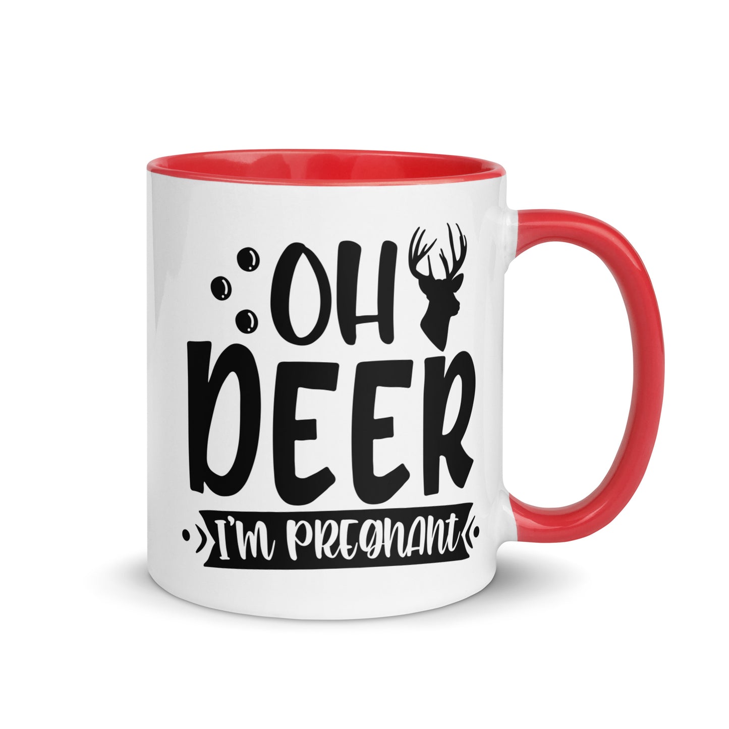 Oh Deer I'm Pregnant Mug with Color Inside