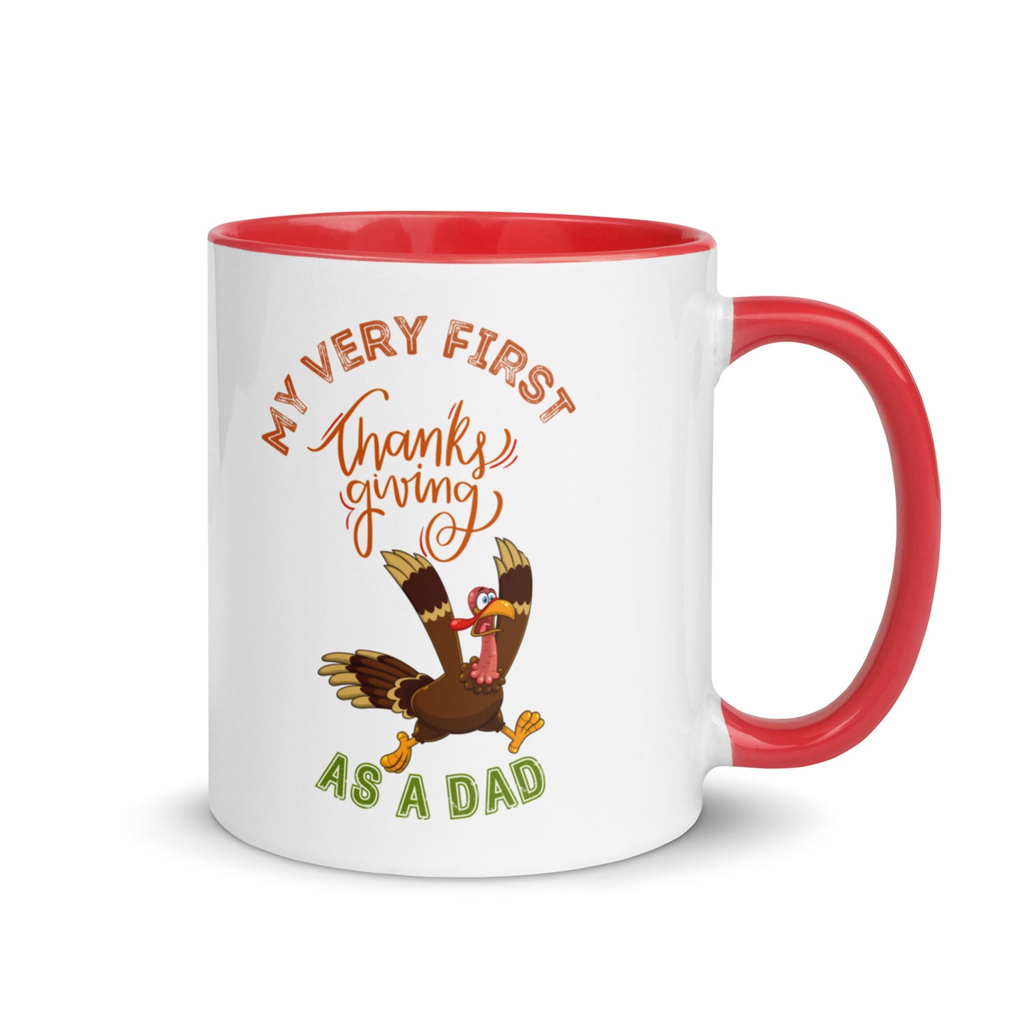 My Very First Thanksgiving as a Dad Mug with Color Inside