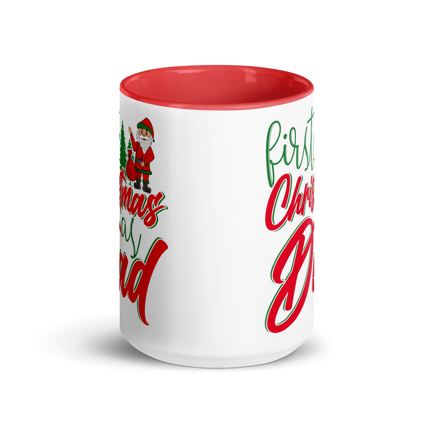 First Christmas As Dad Mug with Color Inside