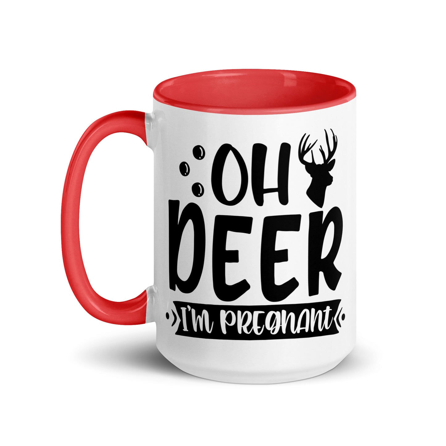 Oh Deer I'm Pregnant Mug with Color Inside