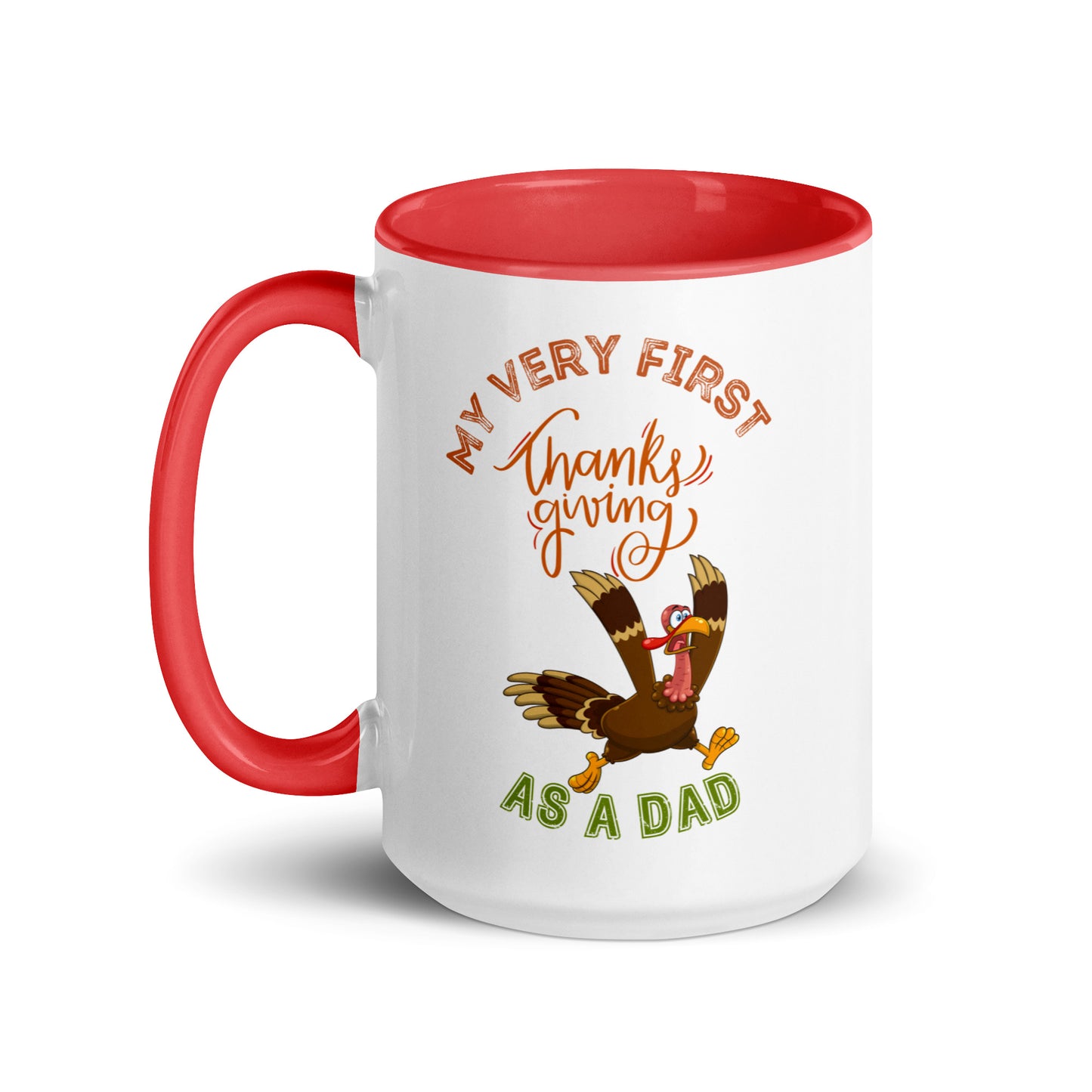 My Very First Thanksgiving as a Dad Mug with Color Inside