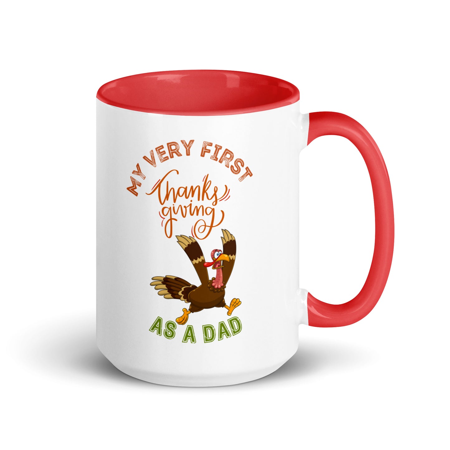 My Very First Thanksgiving as a Dad Mug with Color Inside