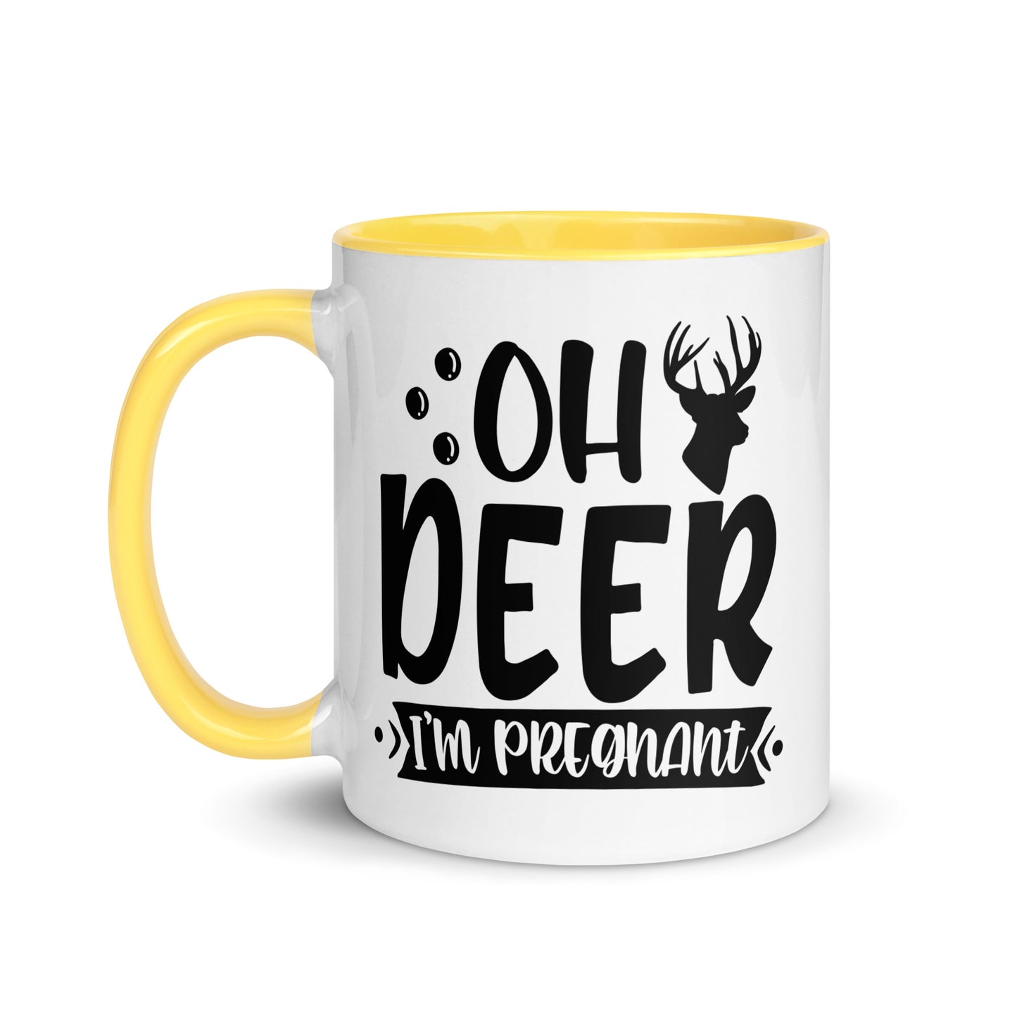 Oh Deer I'm Pregnant Mug with Color Inside