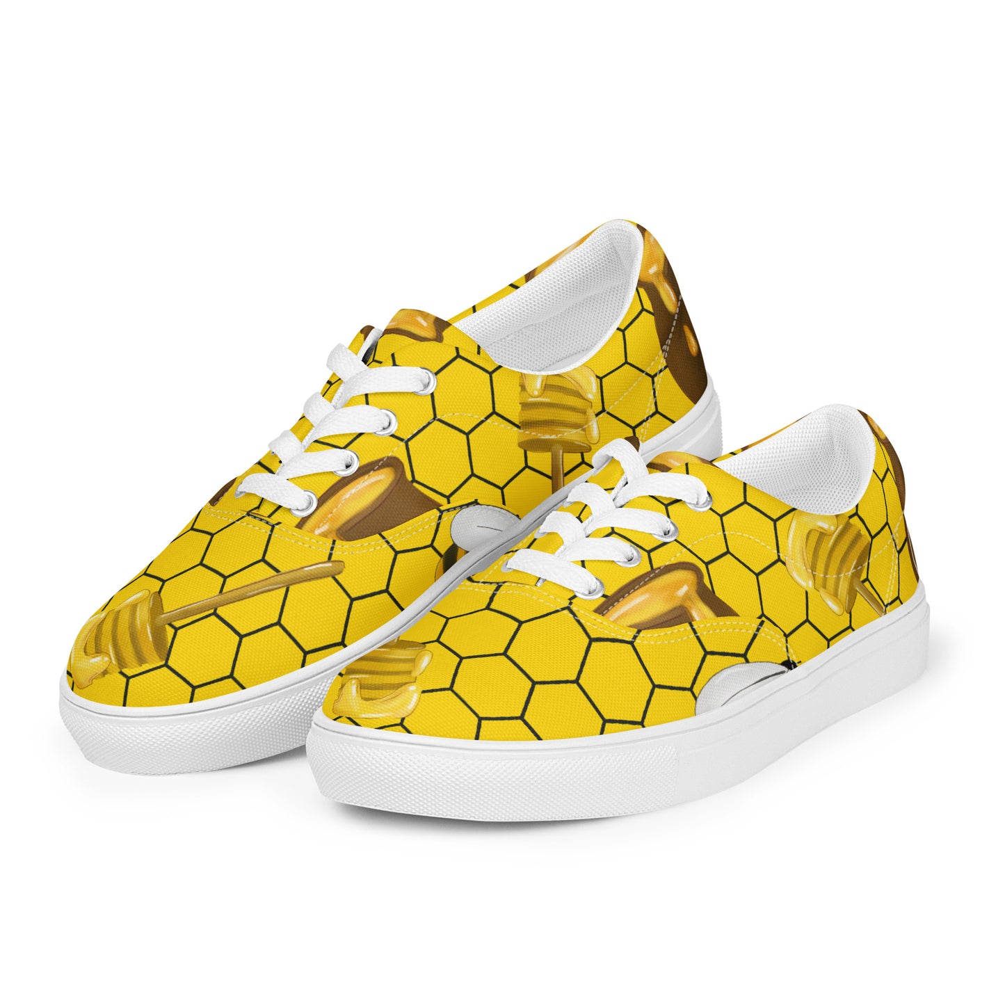 Black & Yellow Bee Women’s lace-up canvas shoes