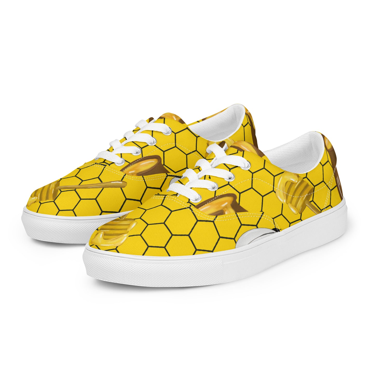 Black & Yellow Bee Women’s lace-up canvas shoes