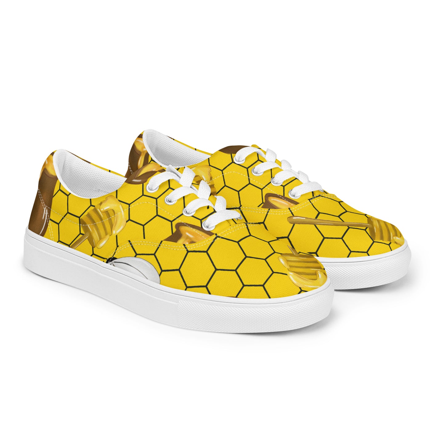 Black & Yellow Bee Women’s lace-up canvas shoes