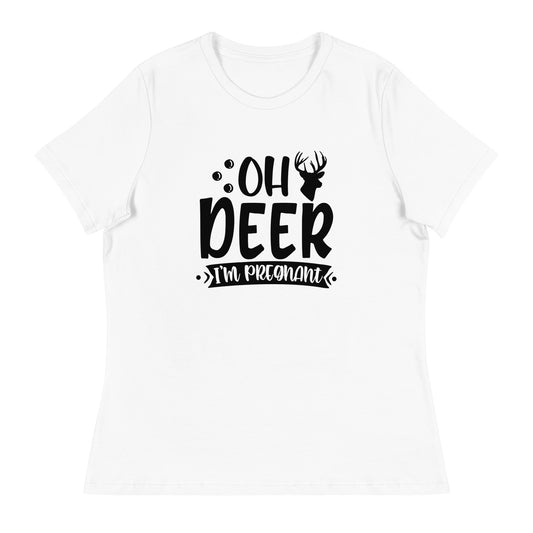 Oh Deer I'm Pregnant Women's Relaxed T-Shirt