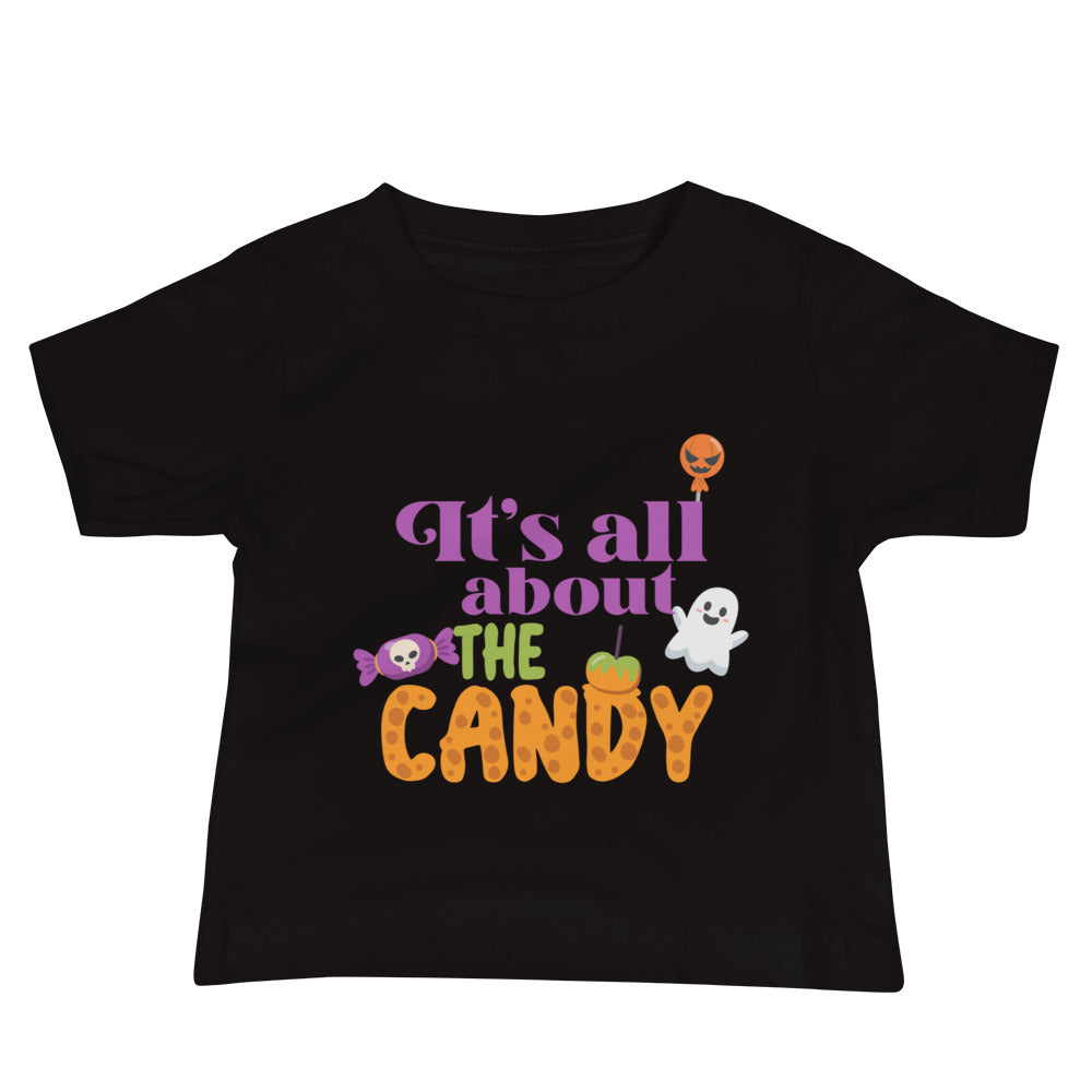 Its All About The Candy Halloween Baby Jersey Short Sleeve Tee