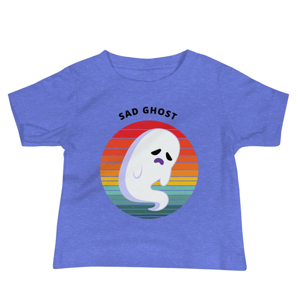 Sad Ghost Halloween Baby Jersey Short Sleeve Tee