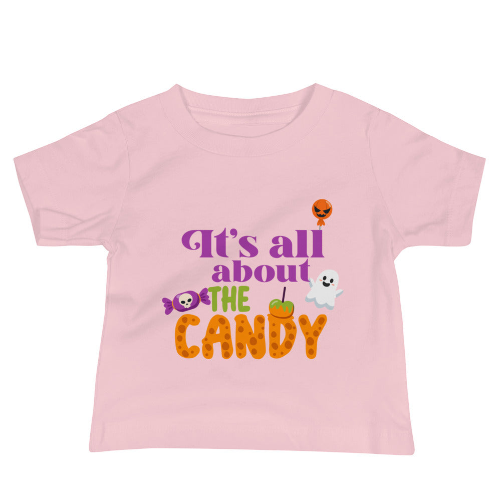 Its All About The Candy Halloween Baby Jersey Short Sleeve Tee