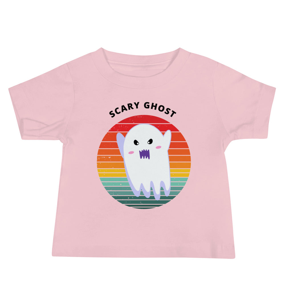 Scary Ghost Halloween Baby Jersey Short Sleeve Tee