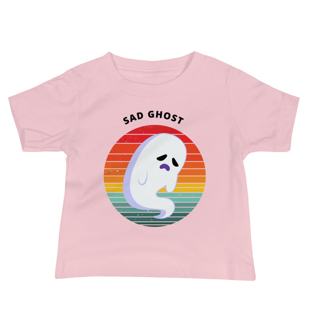 Sad Ghost Halloween Baby Jersey Short Sleeve Tee