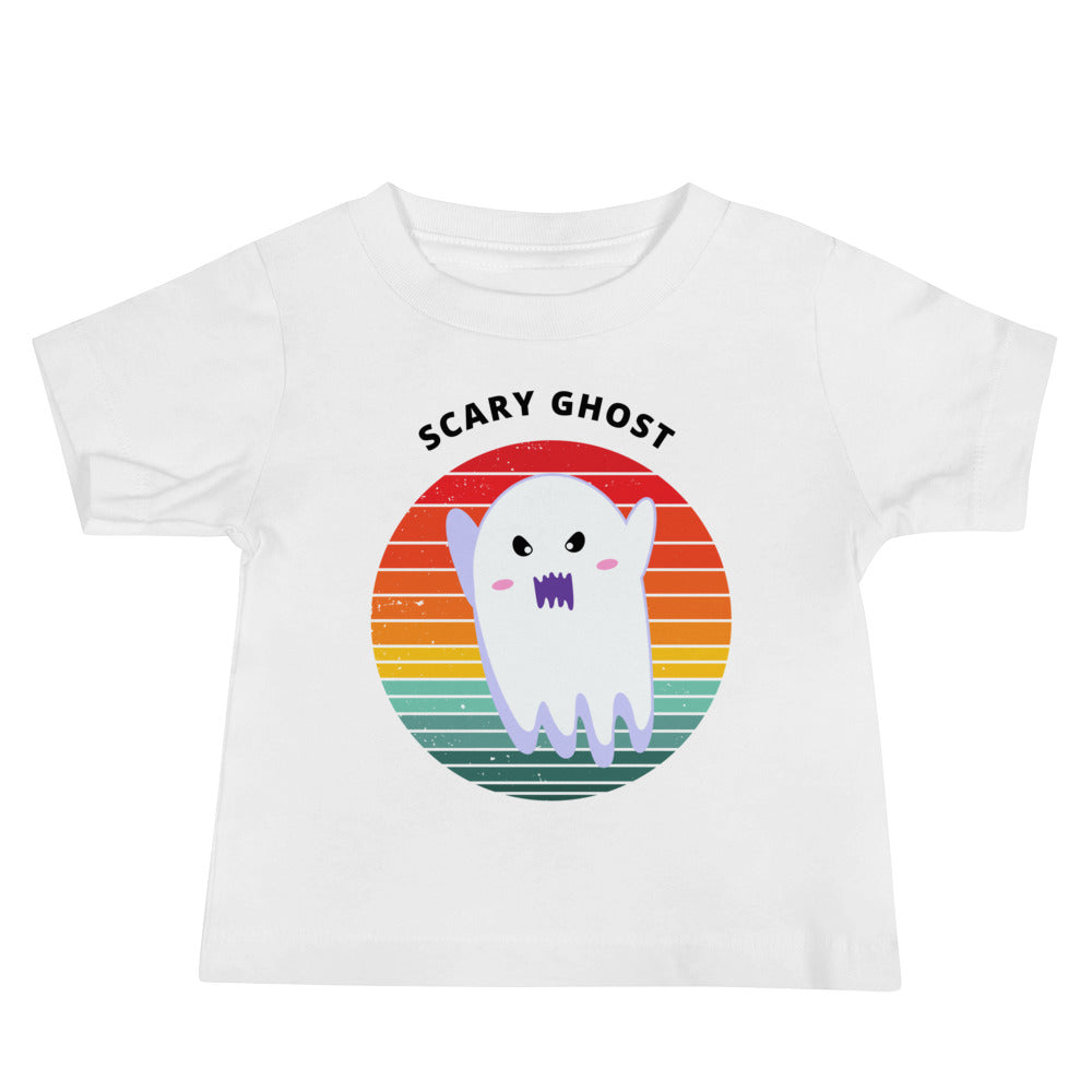 Scary Ghost Halloween Baby Jersey Short Sleeve Tee