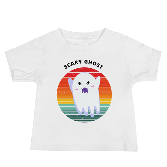 Scary Ghost Halloween Baby Jersey Short Sleeve Tee