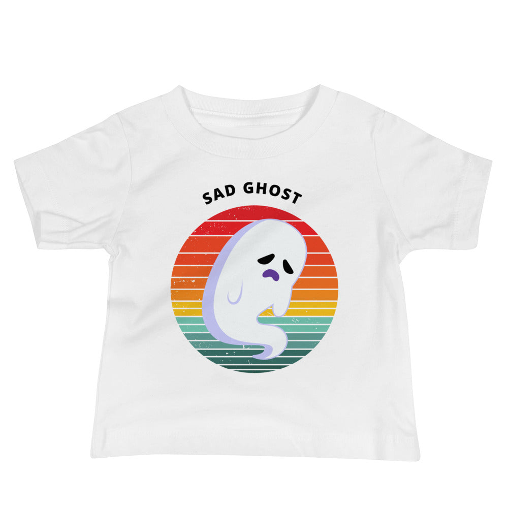 Sad Ghost Halloween Baby Jersey Short Sleeve Tee