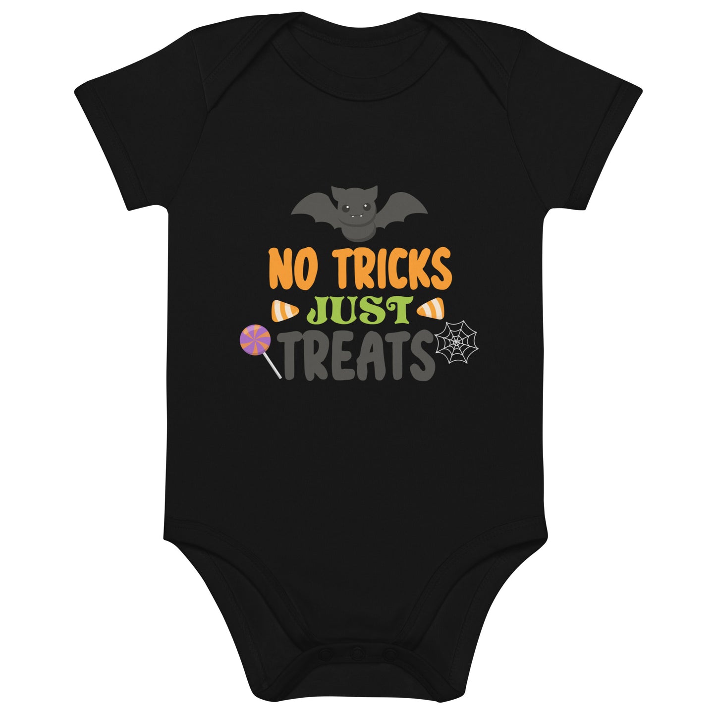 No Tricks Just Treats Organic Cotton baby bodysuit