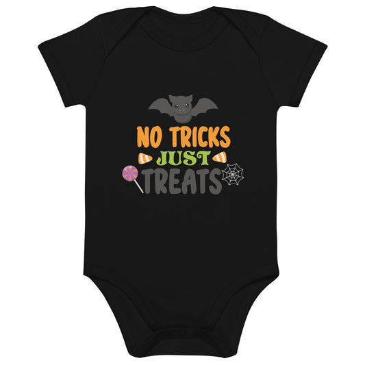 No Tricks Just Treats Organic Cotton baby bodysuit