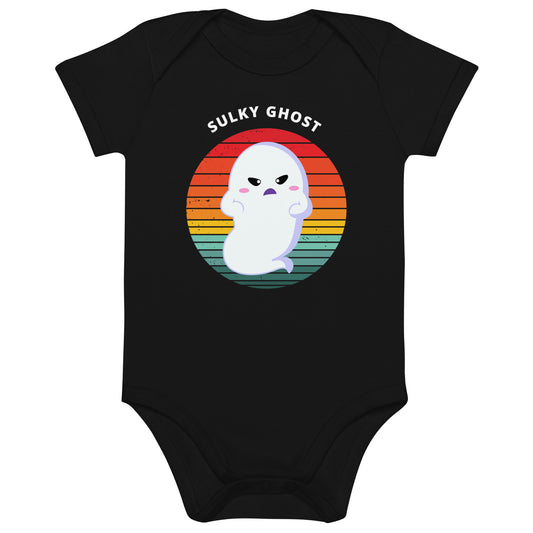 Sulky Ghost Halloween Organic cotton baby bodysuit