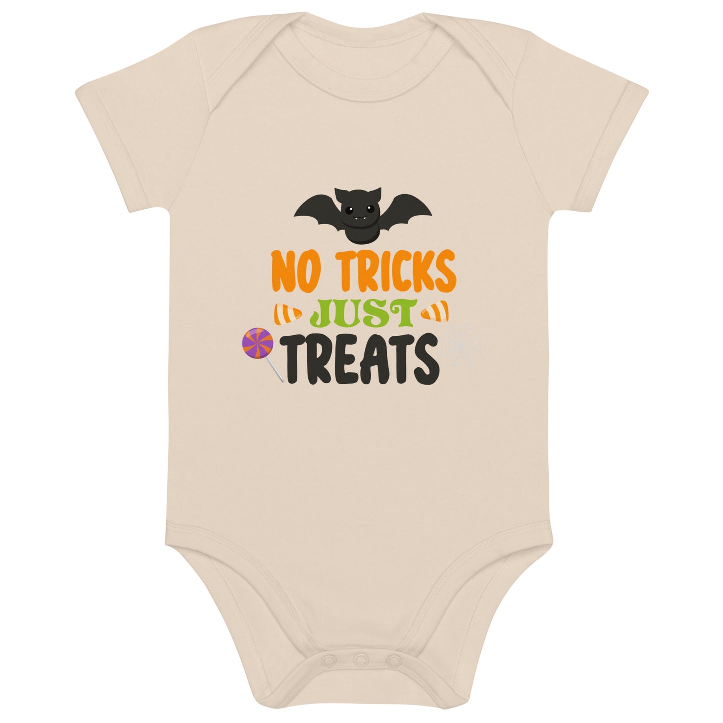 No Tricks Just Treats Organic Cotton baby bodysuit