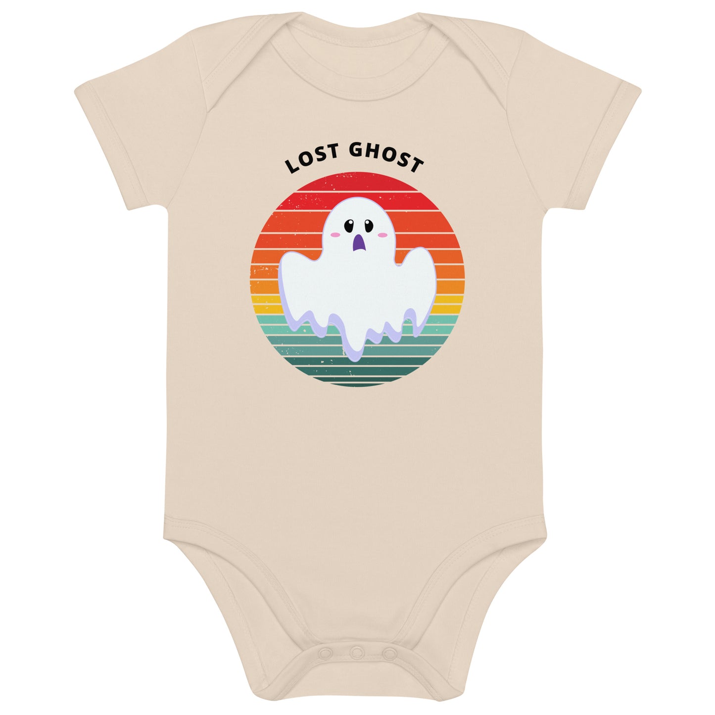 Lost Ghost Halloween Organic Cotton baby bodysuit